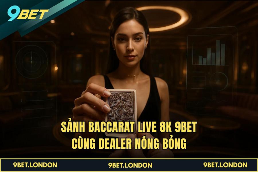 Sảnh baccarat live 8K 9BET cùng Dealer nóng bỏng